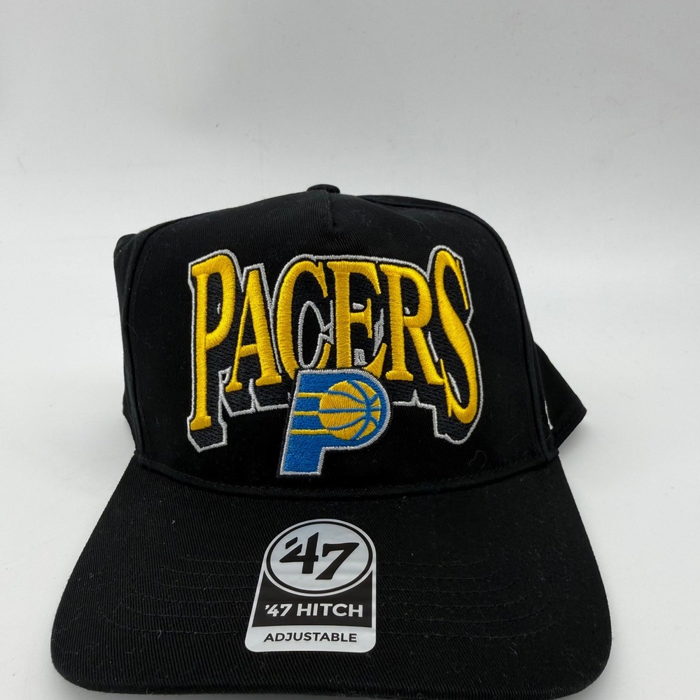 47 Brand Indiana Pacers Hitch Snapback Hat Black K-EGTTM10CNP-BKA NBA Cap
